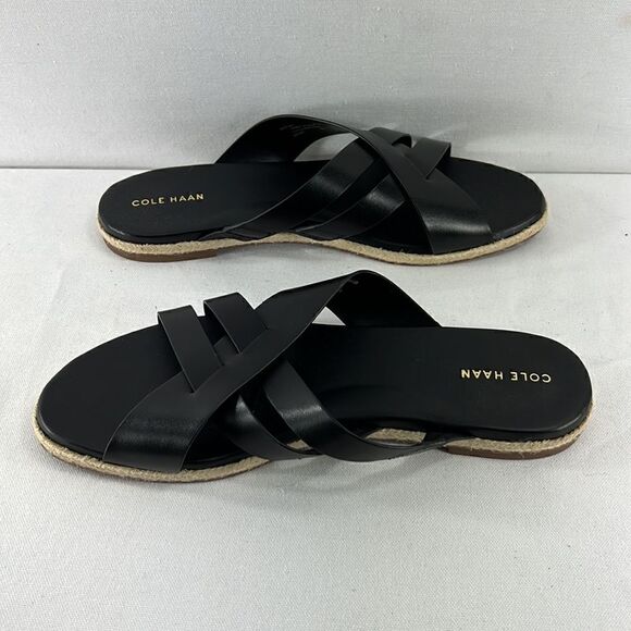 Cole Haan Florens Slide Sandle Black Leather size 9.5 - Picture 4 of 7